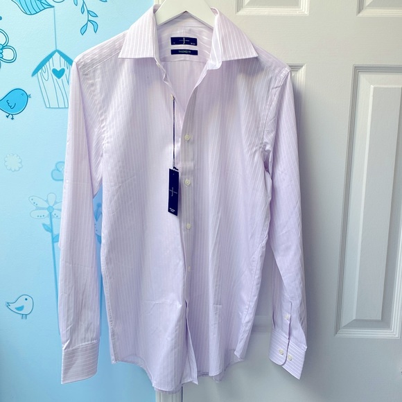 NWT Jasper Conran Tailored Fit 100% Cotton Bottom Up Men's Shirt Neck Size 15" ! - Picture 2 of 12